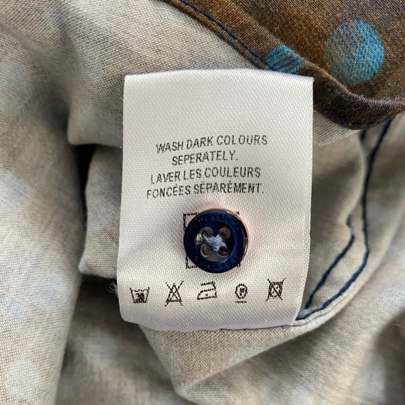 Men's Brown and Blue Polka Dot Shirt - Picture 10 of 15